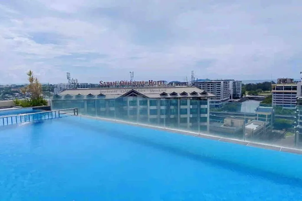 Sky Suite Kota Kinabalu-6 Pax-2Rooms-5Minsdrive-Imago,Suteraave,Riverson,Kktimesquare